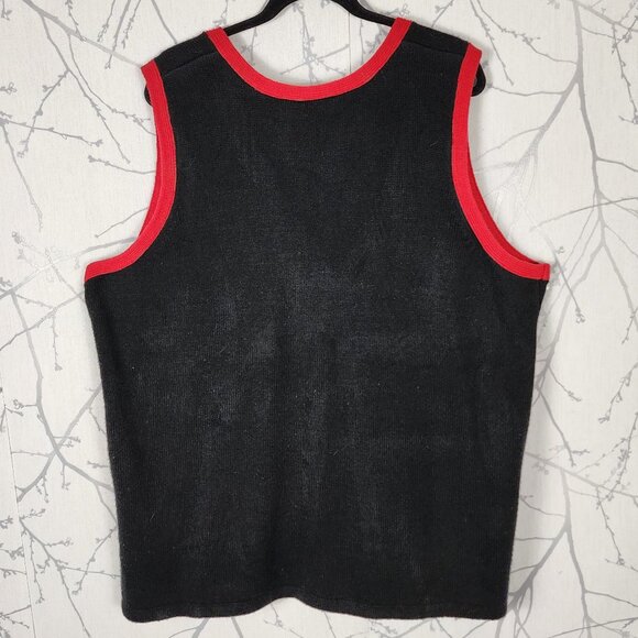 White Stag Cardigan Birds Embroidered Holidays Sweater Vest - Picture 4 of 5